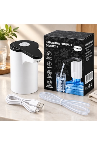 Usb Şarjlı Otomatik Damacana Su Pompası Altın