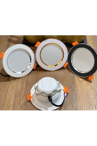 Kae 7w 3 Renk Özellikli Ledspot- Beyaz Gold Kasa- 10lu Paket
