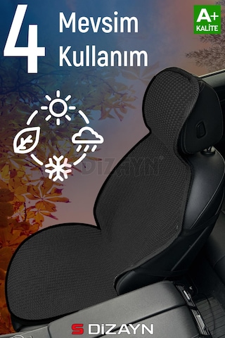 S-dizayn Oto Koltuk Koruyucu Kılıf Set Siyah Universal 2+3 Parça Ön Arka