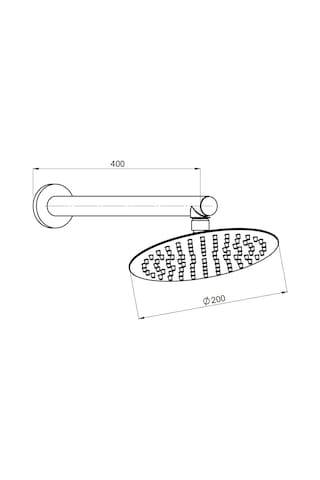 Gpd Ankastre Duş Başlığı Oval Slim Metal 20 Cm Siyah Ads28-s Siyah