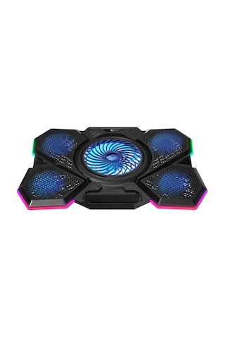 Addison Rampage Ad-rc13 Bellatrıx Siyah 5 Fan 2 Usb Rgb Işıklı 15"-17" Notebook Soğutucu Stand
