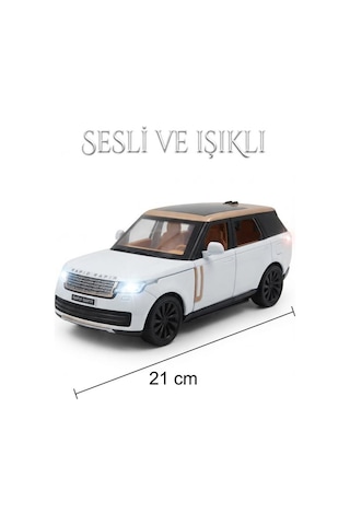 1:24 Ölçek Sesli Ve Işıklı 6 Kapı Açılır Şarj İstasyonlu Standlı Range Rover Suv Model Araba