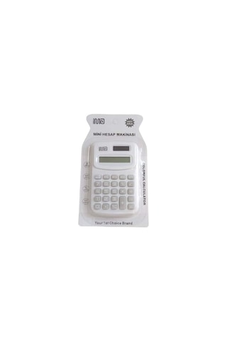 Güneş Enerjili Ve Pilli 8 Haneli Küçük Hesap Makinesi 1 Adet Ebat: 10 Cm X 6,1 Cm Beyaz