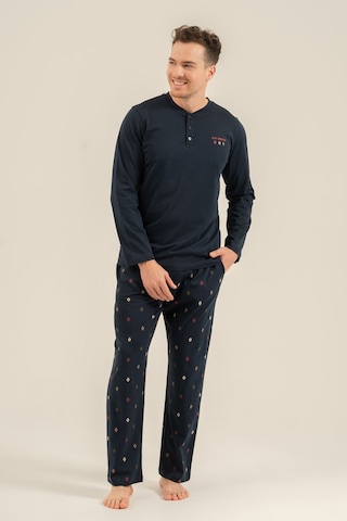 Arnetta Erkek Just Breathe Lacivert Uzun Kol Pijama Takım Ar3853-s-v1 Ar3853-s-v1