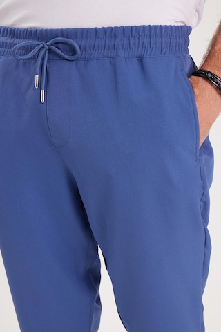 Tudors Erkek Regular Fit Beli Lastikli Bağcıklı Jogger İndigo Pantolon Rahat Kesim Yan Cepli-36898 İndigo