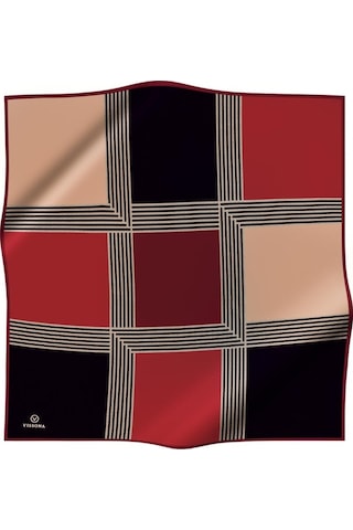 Vissona Twill İpek Eşarp Bordo Ipk4102-27282