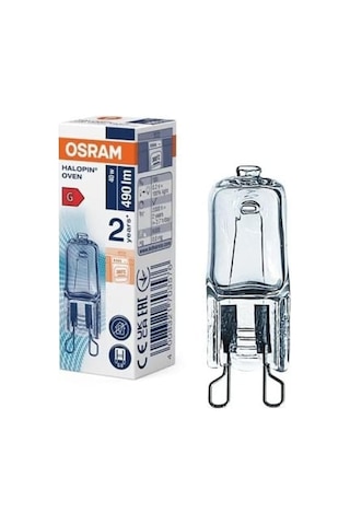 Osram Halopin Halojen Ampul G9, 40w, 220v, Sarı Işık, Fırın Ampülü