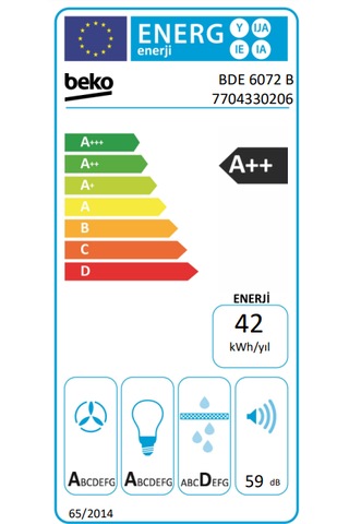 Beko BDE 6072 B 60 CM Duvar Tipi Davlumbaz