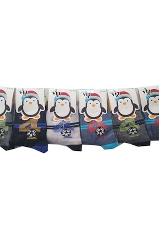 Hepsinerakip Lababy Renkli Desenli Pamuklu Erkek Bebek/Çocuk Çorabı 6 Lı Paket