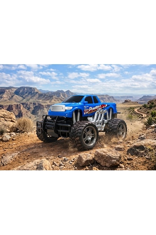 Uzaktan Kumandalı Off Road Arazi Araba 27 Mhz Şarjlı Full Fonksiyon 4x2 Off Road Kamyon Arazi Aracı Mavi