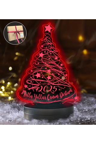 Yılbaşı Ağacı 3d Led Gece Lambası