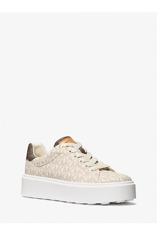 Michael Kors Romey Two-tone Logo Platform Sneaker Krem