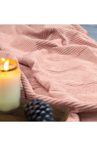 Verra Home Pamuk Battaniye Tek Kişilik Tv Battaniyesi 130 x 170 CM Pembe