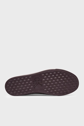 Calvin Klein Deri Karışımlı Logolu Sneaker Ayakkabı Hw0hw03088vh2 Bayan Ayakkabı Hw0hw03088 Vh2 Mürdüm