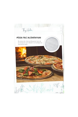 2li Set Pizza Tepsisi Alüminyum Pizza Teli Lahmacun Tepsisi 28 Cm Gri