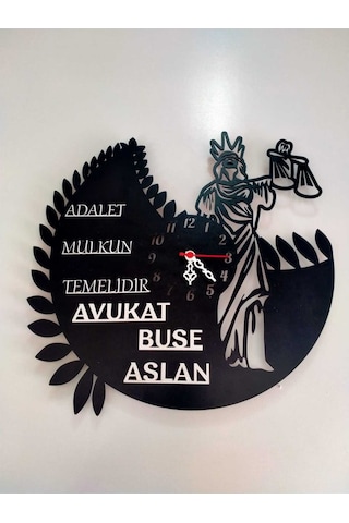 Adalet,avukat,hukuk Bürosu,adliye İçin Duvar Saati Kişiye Özel İsim Ve Bilgi Yazılı Gönderilecektir. Siyah 18716374