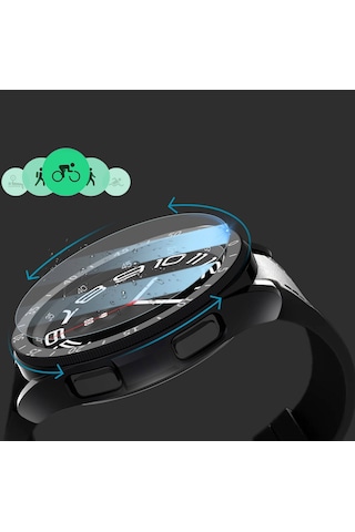 Galaxy Watch 6 Classic 47mm Sert Pc Kasa Ve Ekran Koruyucu Sport Watch Gard 29