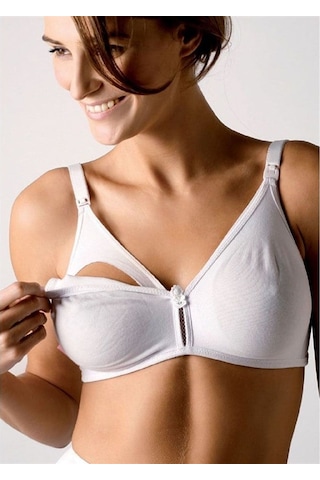 Magic Form 7861 Penye Kumaşlı Süngersiz Emzirme Sütyeni - Beyaz Beyaz