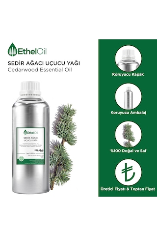 Sedir Ağacı Uçucu Yağı Cedarwood Essential Oil - 1 Kg - Saf Ve Doğal Uçucu Yağ 1 KG