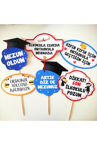 İlkokul Mezuniyet Partisi Konuşma Balonu 12 Adet