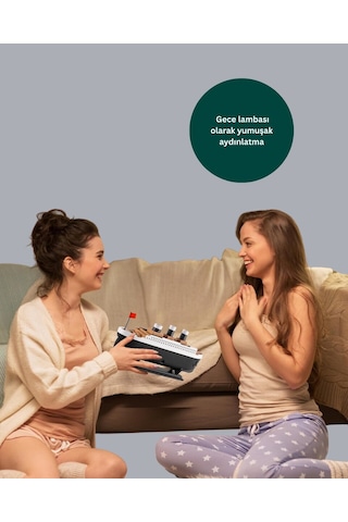 Northcity Titanic Gemi Tasarımlı Led Işıklı Hava Nemlendirici Buhar Efektli Oda Difüzörü - Estetik Dekor Ve Sağlıklı Hava