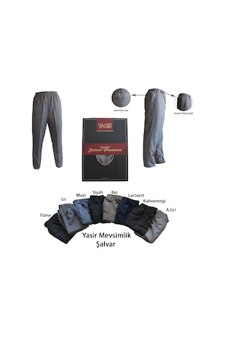 Erkek Kumaş Şalvar Pantolon Mevsimlik Gri Renk (514217302)