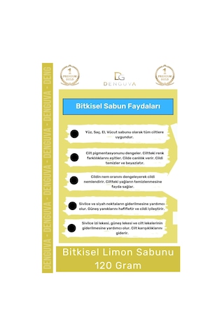 Lüks %100 Doğal Güzel Kokulu El Yüz Saç Vücut Cilt Orijinal Bitkisel Limon Sabunu 120g - 3 Adet Karışık