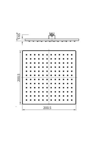 Bocchi Aır2 Tepe Duşu, 20x20 Cm Krom 5860-0006 Çok Renkli