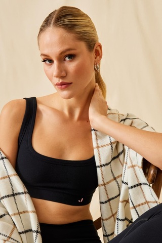 Aura Çift Katlı Modal Bra Siyah Siyah