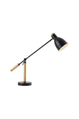 Marmo Ahşap Detaylı Siyah Ders Çalışma Masası Lambası Siyah