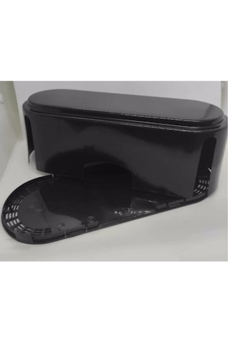 Siyah Kablo Düzenleyici Çoklu Priz Kutusu Kablo Organizer Siyah