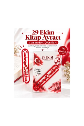 10 Adet Kitap Ayracı Cumhuriyet Çocukları - Cumhuriyet Bayramı Hediyesi