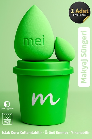 Makyaj Süngeri Fondöten Emmeyen Sponge Coffee Cup Hijyenik Green1 Pro 1 Mini