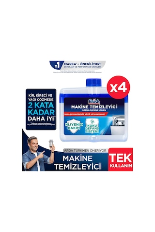 Finish Bulaşık Makine Temizleyici Sıvı 4x250 Ml