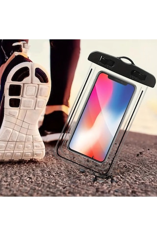 Batmaz Su Geçirmez Telefon Kılıfı Şeffaf Dokunmatik Dalgıç Koruma Deniz Havuz Plaj Kullanımı