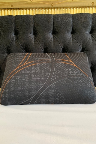 Rudu Ortopedik, Siyah Kılıf Visco Visko Bütün Sünger Yastık 60x40x15 Cm 1250 Gr Omuz/boyun Destekli Siyah