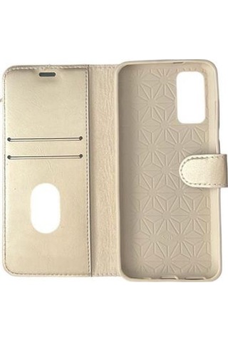 Jopus Galaxy S20 İle Uyumlu Kapaklı Kartlıklı Cüzdanlı Kılıf Gold Gold