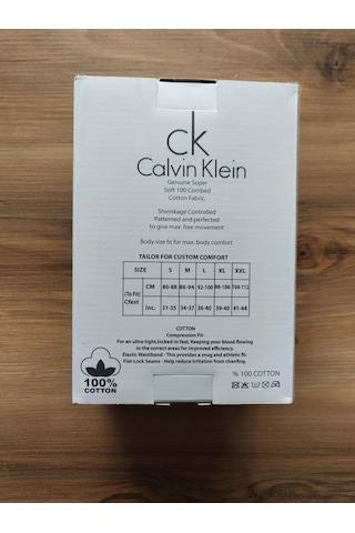 Calvin Klein Erkek Atlet 3'lü Beyaz Xxl - Beyaz Açık Beyaz