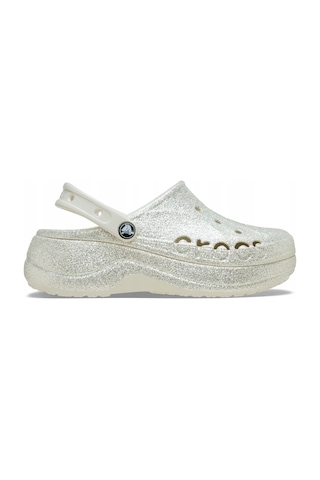 Crocs Baya Platform Glıtter Kadın Terlik 208459-160 Krem