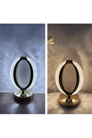 Usb Şarjlı Dokunmatik 3 Modlu Masa Üstü Kristal Gece Lambası-1910 Çok Renkli