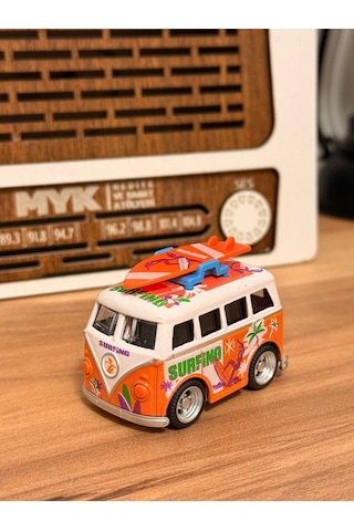 Mini Vosvos Karavan Metal Model Araba Tatil Temalı Myk Hediye Ve Sanat Atölyesi