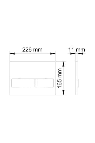 Visam Karina Mat Krom Gömme Rezervuar Kumanda Paneli Basma Butonu Mat Krom