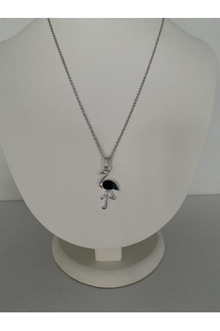 Kuğu Figürlü Kolye Gümüş Renk Gümüş