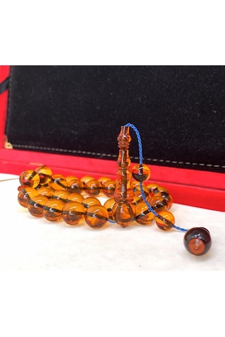 Bal Rengi Küre Model Ateş Kehribar Tesbih