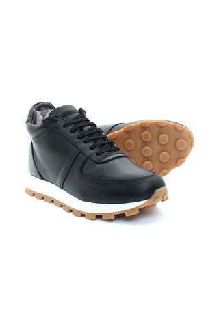 Hakiki Deri Kürklü Erkek Klasik Bot 154kma1708 Siyah