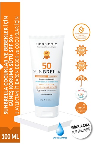 Dermedic Sunbrella Çocuklar ve Bebekler İçin Güneş Koruma Sütü Spf 50+ 100