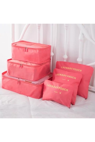 Hfambition Turuncu Seyahat Organizer Seti 6 Parça Büyük Boy Valiz Çanta, Oxford Kumaş Elbise Stok, Ev Ve Seyahat İçin Pratik Depolama Diğer