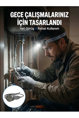 Yüksek Parlaklıklı Led Kafa Feneri Gece Çalışmaları İçin Yüksek Parlaklıklı - Lisinya Diğer