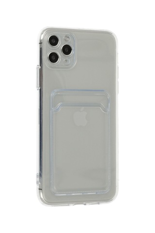 Apple iPhone Uyumlu 11 Pro Max Kılıf Kart Şeffaf Silikon - Şeffaf Şeffaf