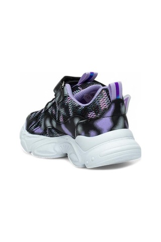 Alessio 034-25 Simli Kelebek Kız Çocuk Sneaker Lila Siyah Beyaz 31-35 Siyah